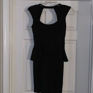 Black peplum dress